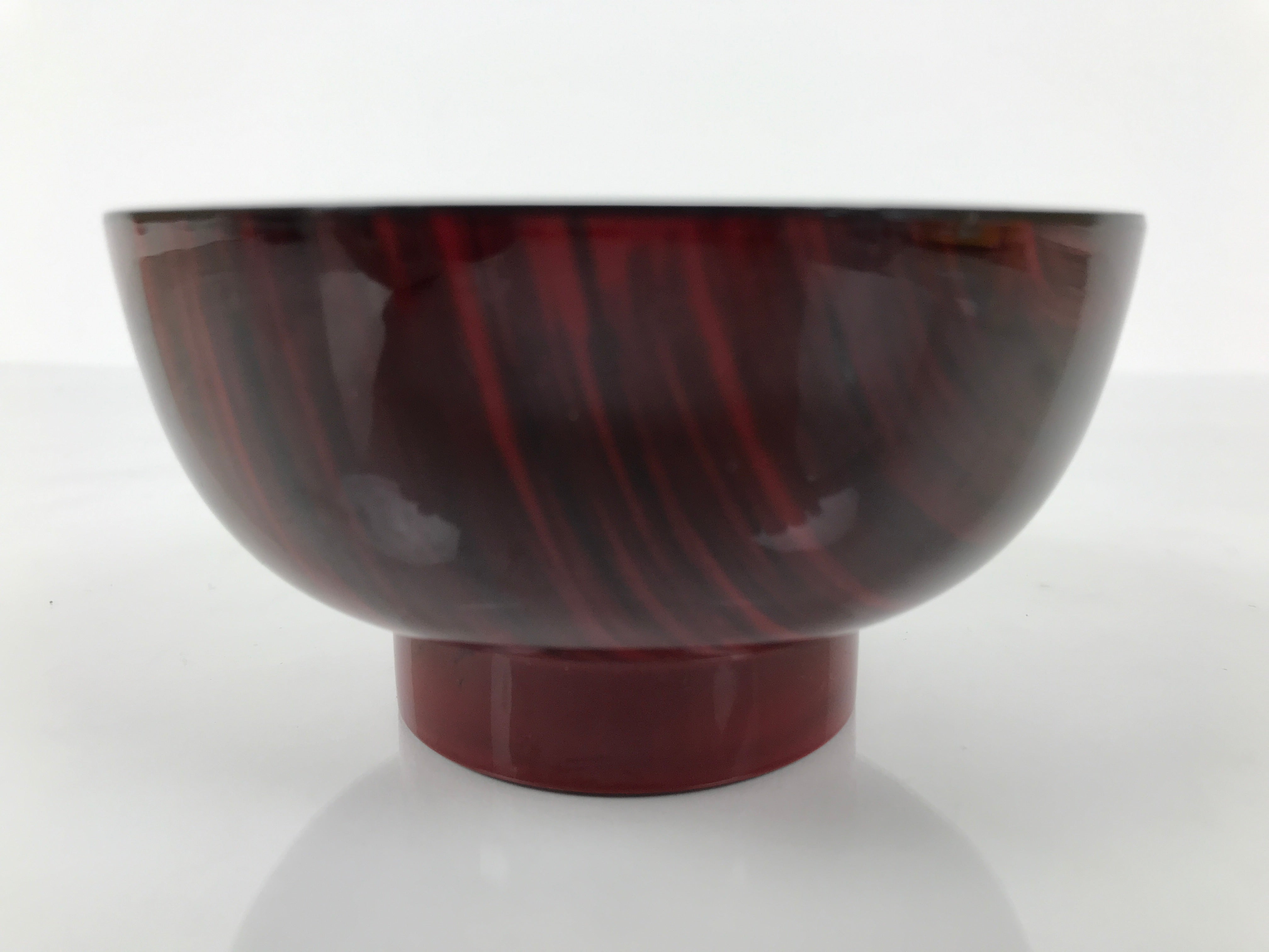 Japanese Resin Lacquerware Replica Bowl Owan Vtg Rice Soup Wan Red Black L553