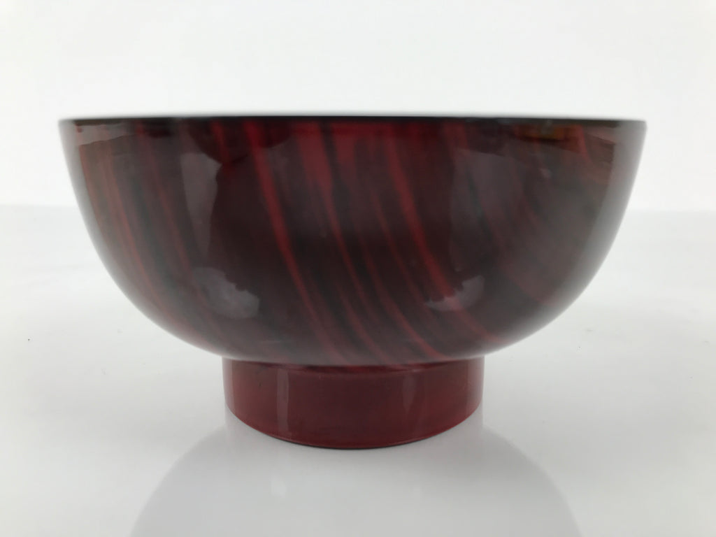 Japanese Resin Lacquerware Replica Bowl Owan Vtg Rice Soup Wan Red Black L553