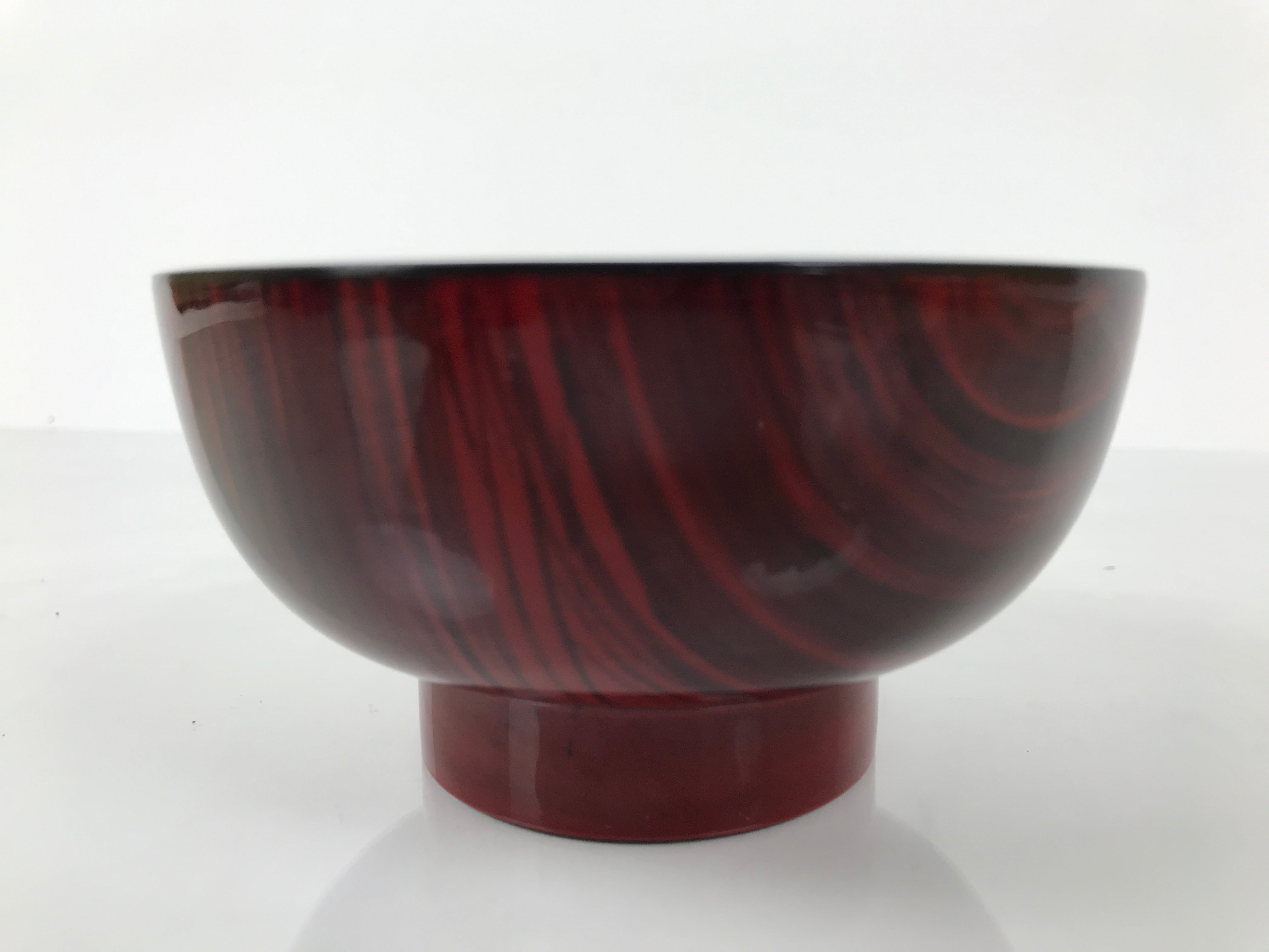 Japanese Resin Lacquerware Replica Bowl Owan Vtg Rice Soup Wan Red Black L553