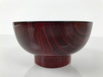Japanese Resin Lacquerware Replica Bowl Owan Vtg Rice Soup Wan Red Black L553