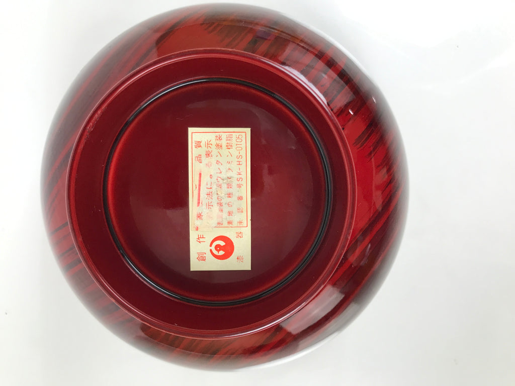 Japanese Resin Lacquerware Replica Bowl Owan Vtg Rice Soup Wan Red Black L553