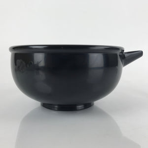 Japanese Resin Large Mixing Bowl Katakuchi Vtg Pouring Spout Simple Black L225