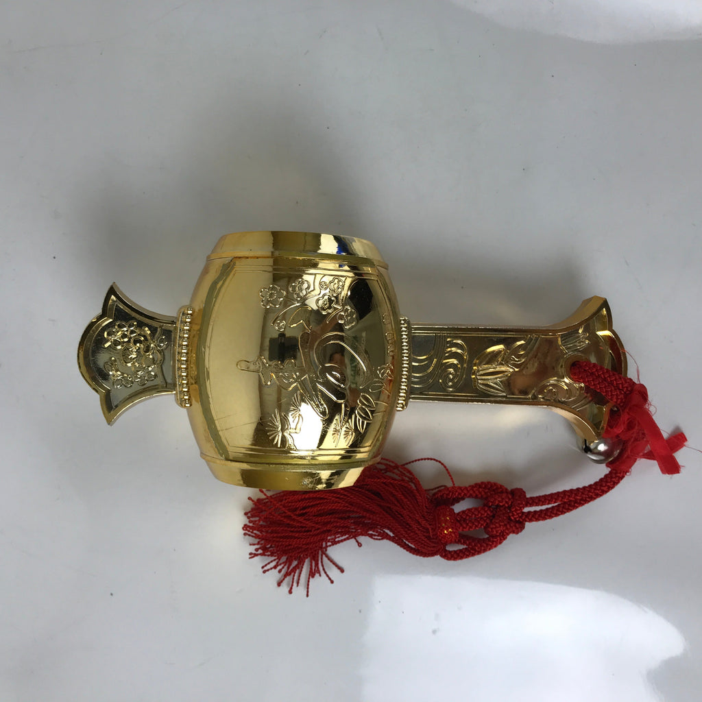 Japanese Resin Lucky Hammer Uchideno Kozuchi Vtg Rice Rattling Sound Gold ST22