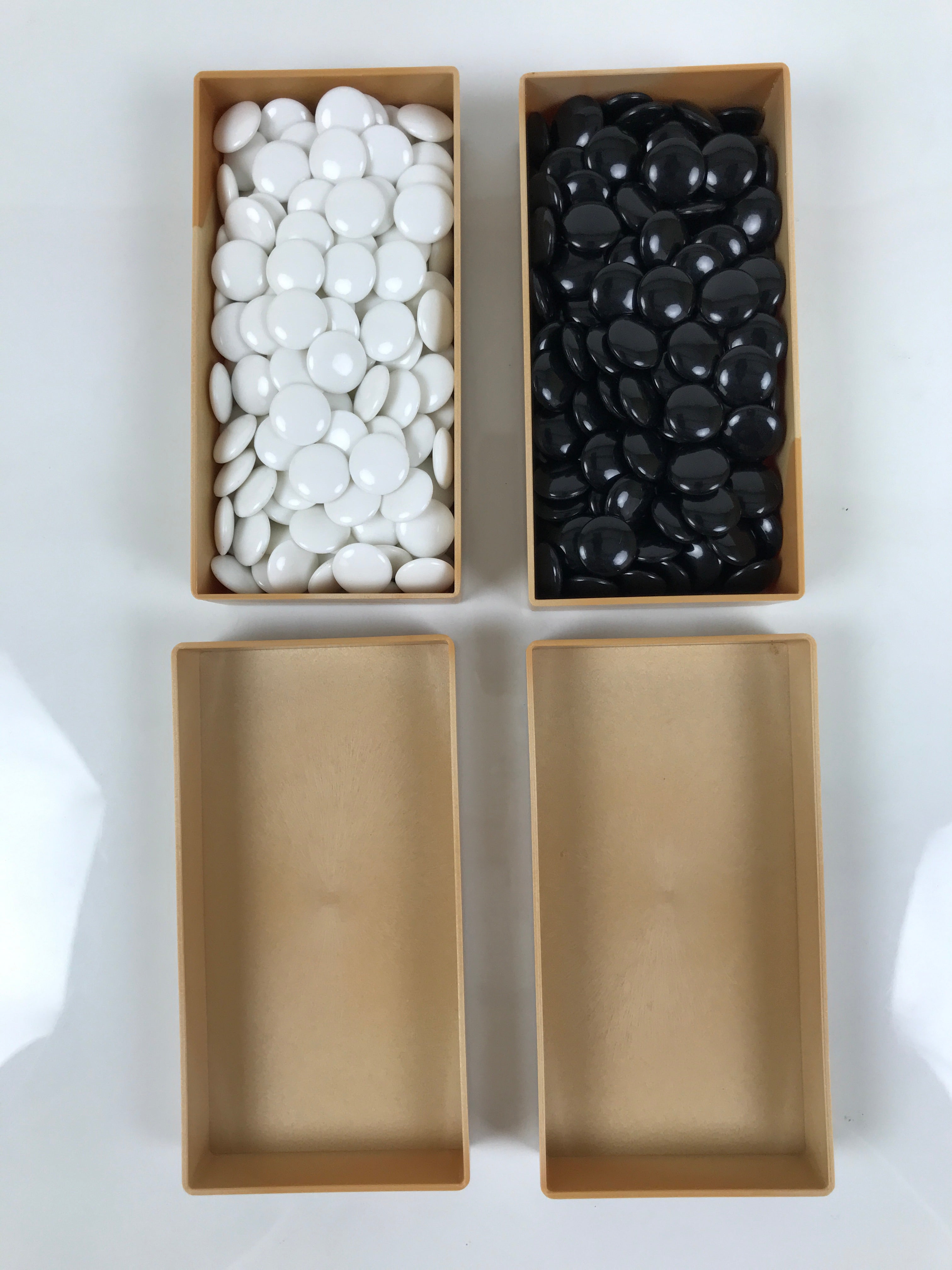 Japanese Resin Portable Go Board Game Set Vtg Folding Goban Igo 19X19 Grid GB104