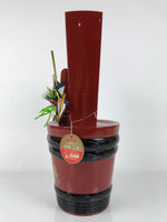 Japanese Resin Tsunodaru Celebration Sake Barrel Vtg Cask Red Shochikubai TS885