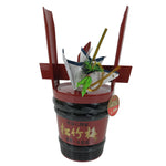 Japanese Resin Tsunodaru Celebration Sake Barrel Vtg Cask Red Shochikubai TS885