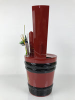 Japanese Resin Tsunodaru Celebration Sake Barrel Vtg Cask Red Shochikubai TS886