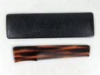 Japanese Rhodoid Resin Hand Comb Vtg Haircare Accessory Kushi Case Brown JK905