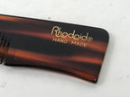 Japanese Rhodoid Resin Hand Comb Vtg Haircare Accessory Kushi Case Brown JK905