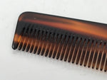 Japanese Rhodoid Resin Hand Comb Vtg Haircare Accessory Kushi Case Brown JK905