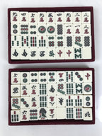 Japanese Riichi Mahjong Full Set Vtg Traditional Chinese Tile Game w/Case JK854