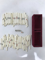 Japanese Riichi Mahjong Full Set Vtg Traditional Chinese Tile Game w/Case JK854