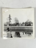 Japanese Riverside Park Relaxation Photograph Vtg Daily Life Sepia Tone PH282