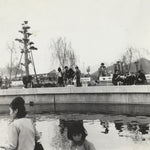 Japanese Riverside Park Relaxation Photograph Vtg Daily Life Sepia Tone PH282