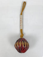 Japanese Road Safety Protection Bell Vtg Round Mayoke Suzu Bamboo Craft JK935