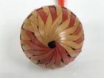 Japanese Road Safety Protection Bell Vtg Round Mayoke Suzu Bamboo Craft JK936
