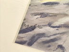 Japanese Rocky Cliff Coastline Pastel Drawing Art Signed Yoshihiro Hagino FL334