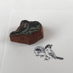 Japanese Rubber Stamp 2 Birds Vtg Animal Sponge Base Stationary HS200