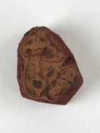 Japanese Rubber Stamp 2 Mushrooms Vtg Nature Sponge Base Stationary HS259