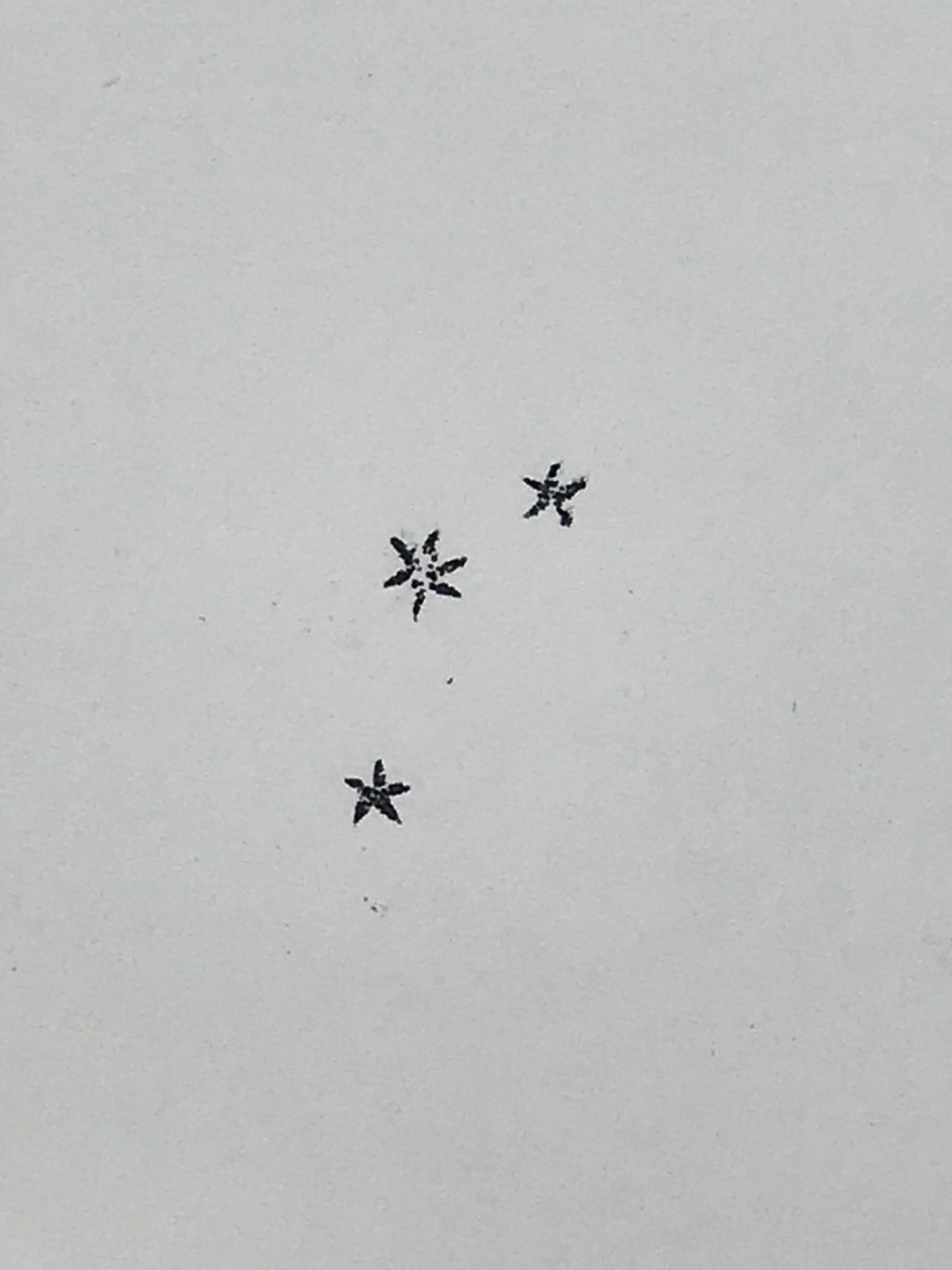 Japanese Rubber Stamp 3 Little Stars Vtg Nature Sponge Base Stationary HS205