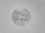 Japanese Rubber Stamp 4 Legs Animal Vtg Circles Sponge Base Stationary HS240