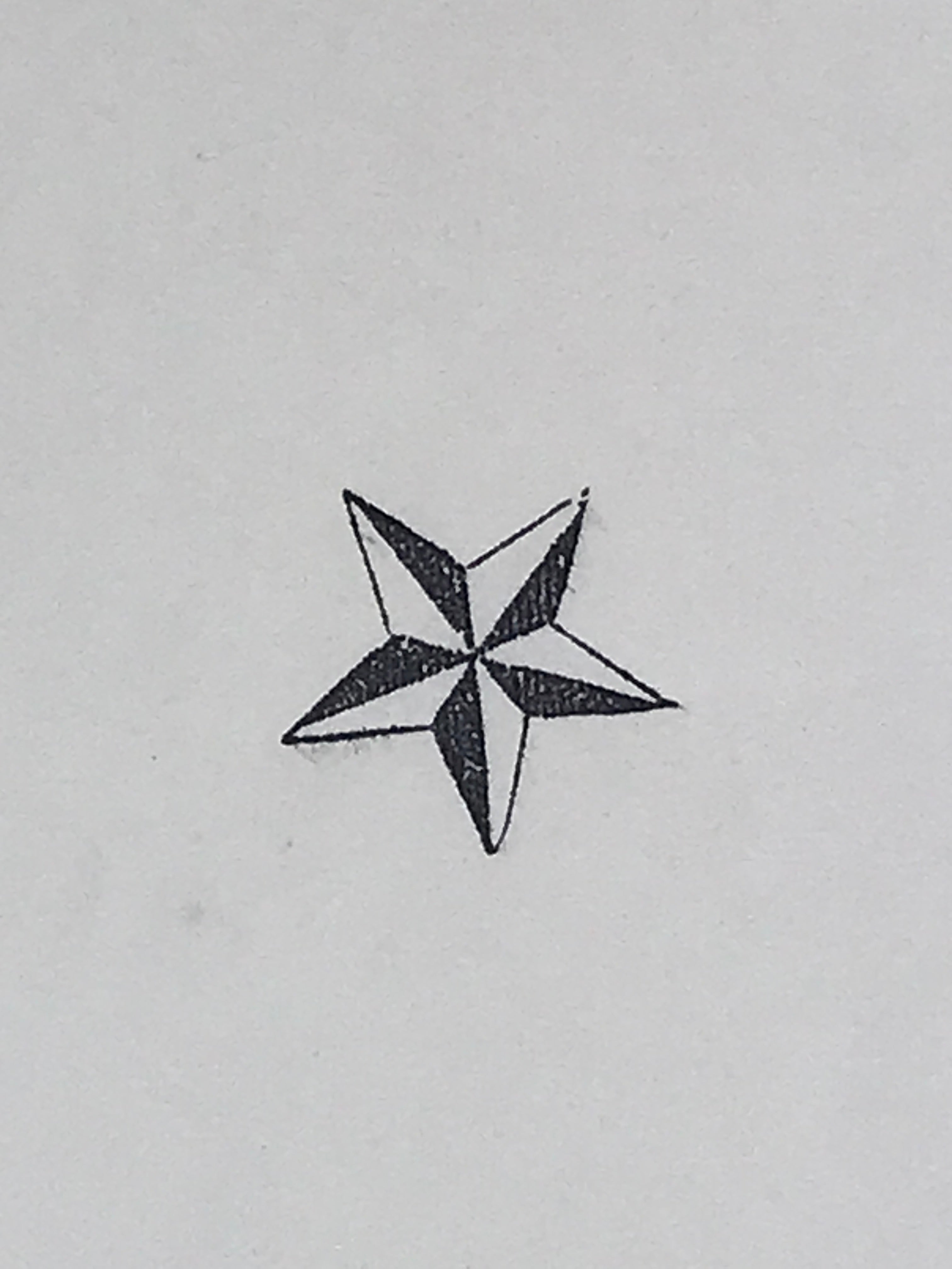 5 Point Star Rubber Stamp