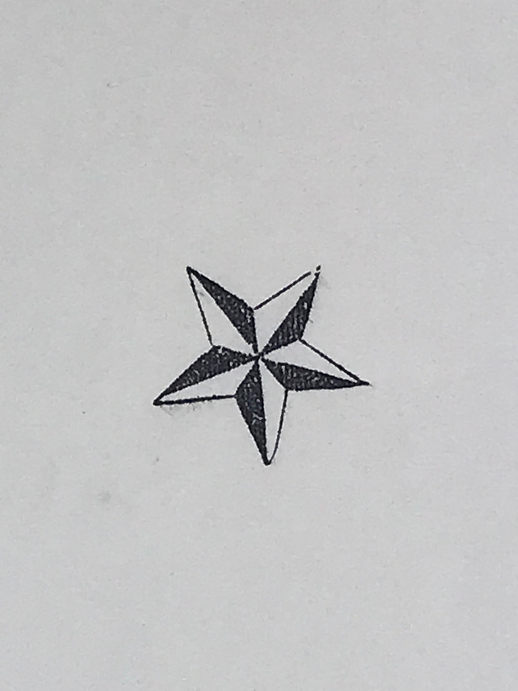 Japanese Rubber Stamp 5 Pointed Star Vtg Military Sponge Base Stationary HS225