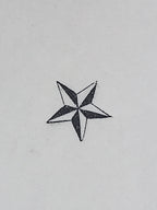 Japanese Rubber Stamp 5 Pointed Star Vtg Military Sponge Base Stationary HS225