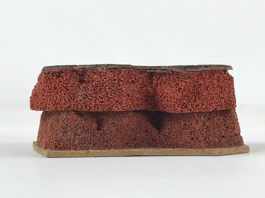 Japanese Rubber Stamp Bamboo Rock Vtg Nature Sponge Base Stationary HS284