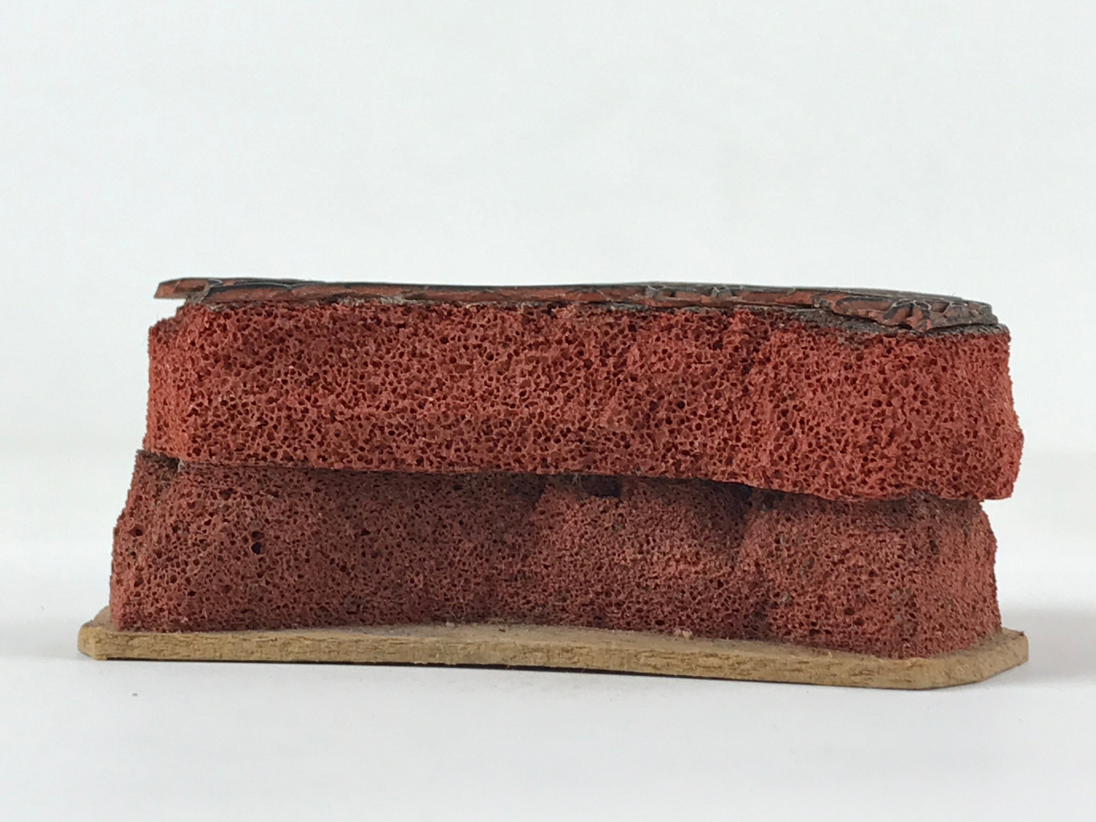 Japanese Rubber Stamp Bamboo Rock Vtg Nature Sponge Base Stationary HS284