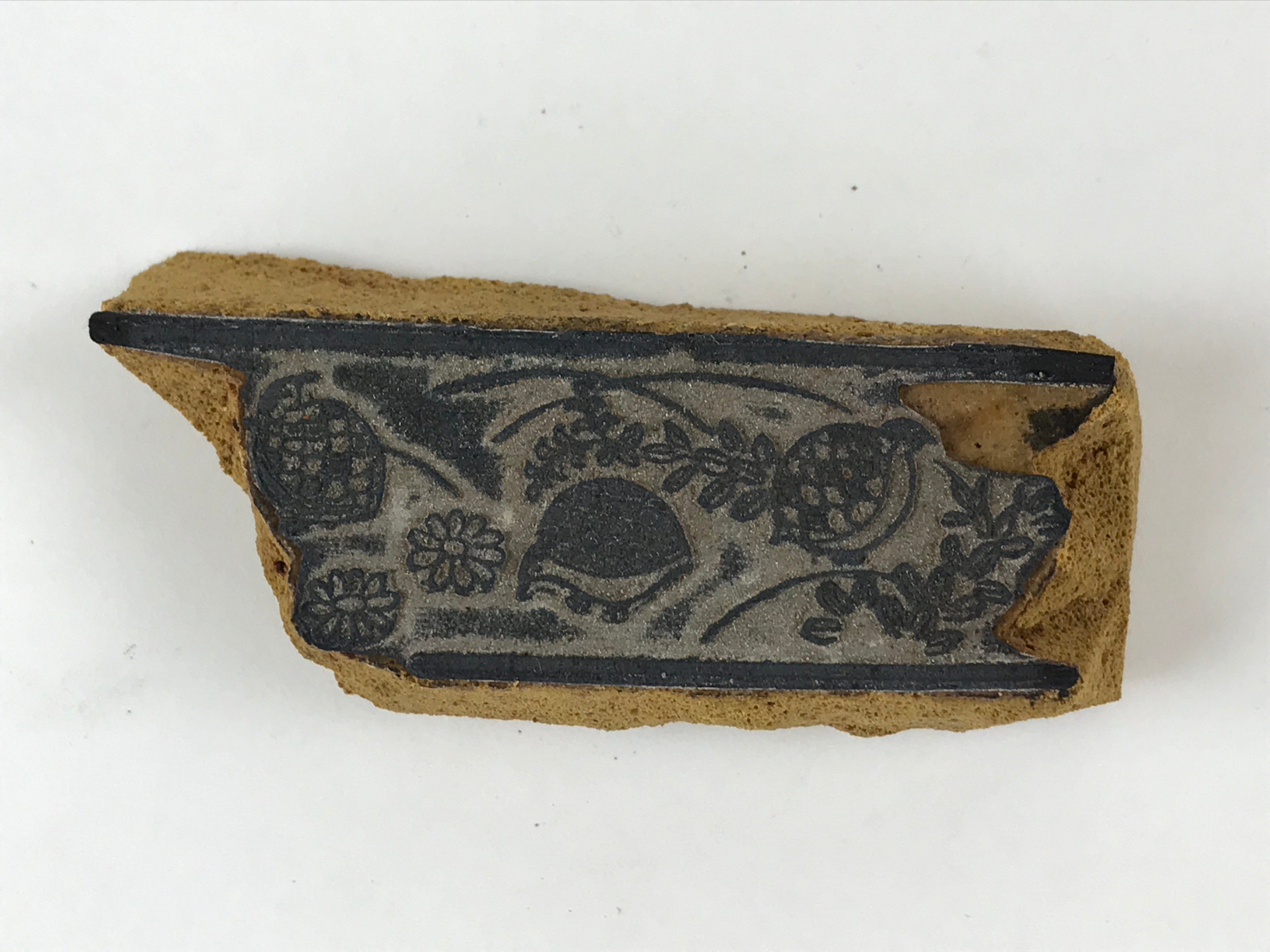 Japanese Rubber Stamp Birds Flowers Vtg Animal Sponge Base Stationary HS263
