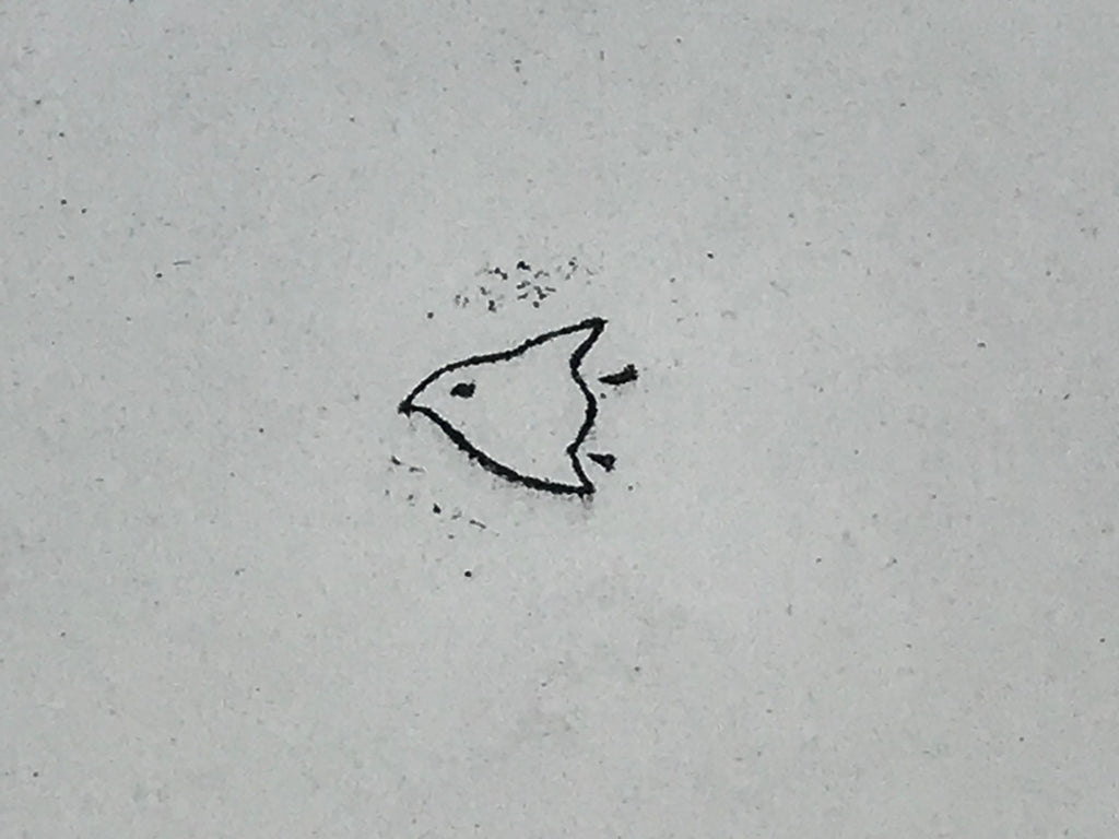 Japanese Rubber Stamp Chidori Bird Vtg Traditional Sponge Base Stationary HS239