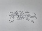 Japanese Rubber Stamp Dragon Vtg Zodiac Animal Sponge Base Stationary HS202