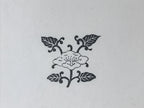 Japanese Rubber Stamp Flower And Foliage Vtg Nature Sponge Base Stationary HS252