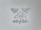 Japanese Rubber Stamp Flower And Foliage Vtg Nature Sponge Base Stationary HS254