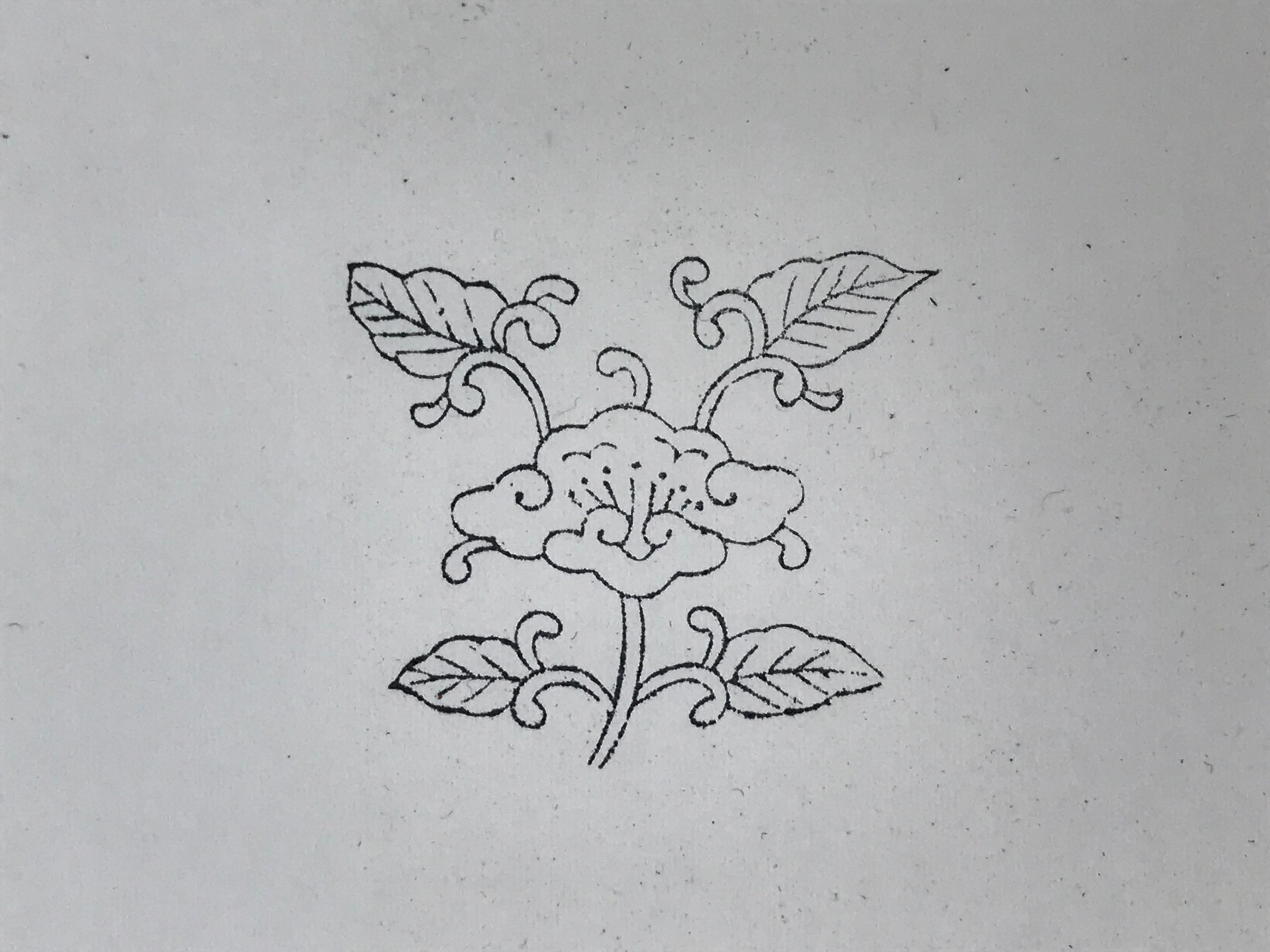 Japanese Rubber Stamp Flower And Foliage Vtg Nature Sponge Base Stationary HS254