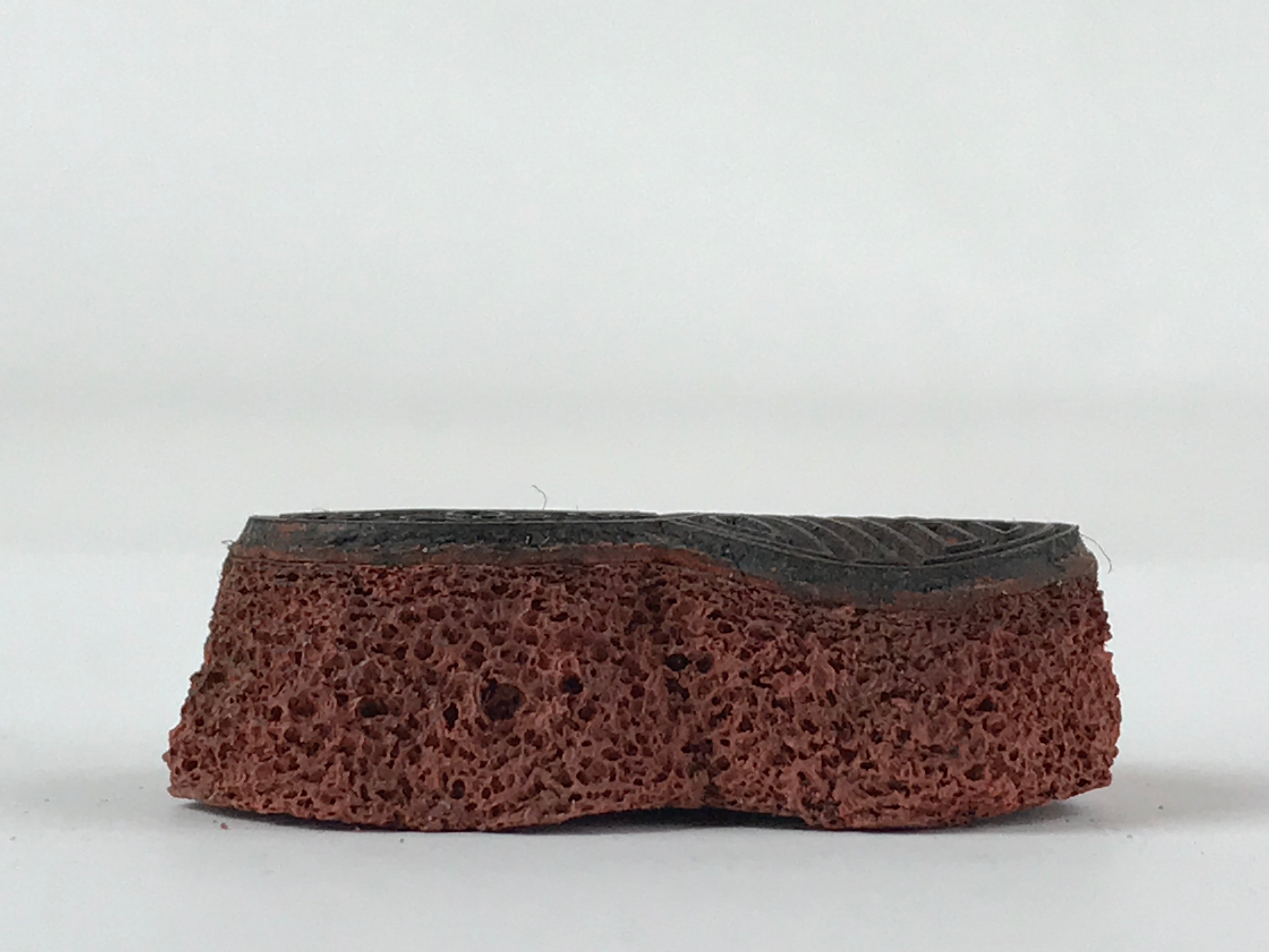 Japanese Rubber Stamp Flower Geometric Vtg Circles Sponge Base Stationary HS194