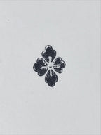 Japanese Rubber Stamp Flower Kamon Vtg Sponge Base Stationary HS188