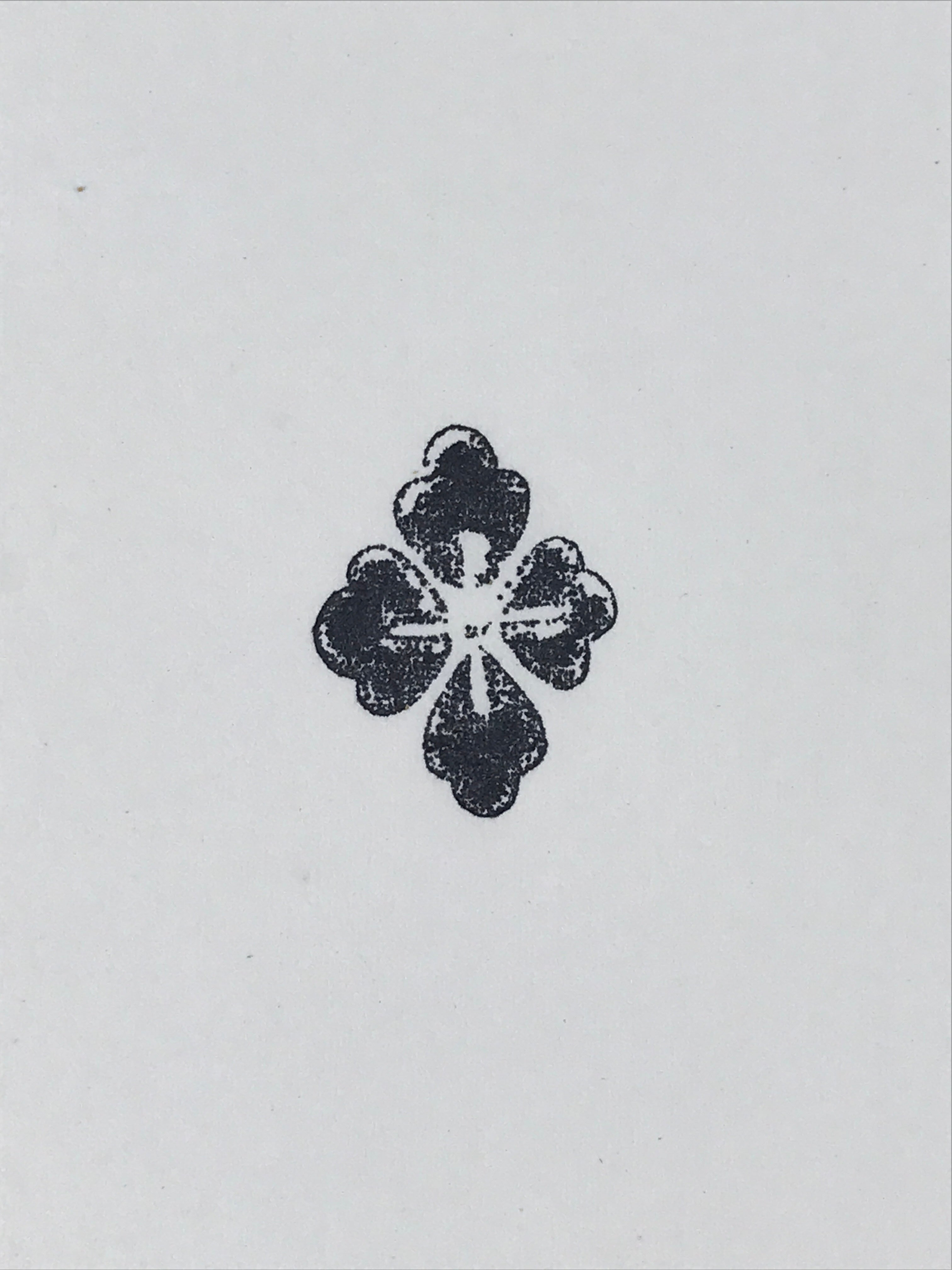 Japanese Rubber Stamp Flower Kamon Vtg Sponge Base Stationary HS188