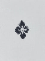 Japanese Rubber Stamp Flower Kamon Vtg Sponge Base Stationary HS188