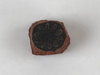 Japanese Rubber Stamp Flower Vtg Round Sponge Base Stationary HS190