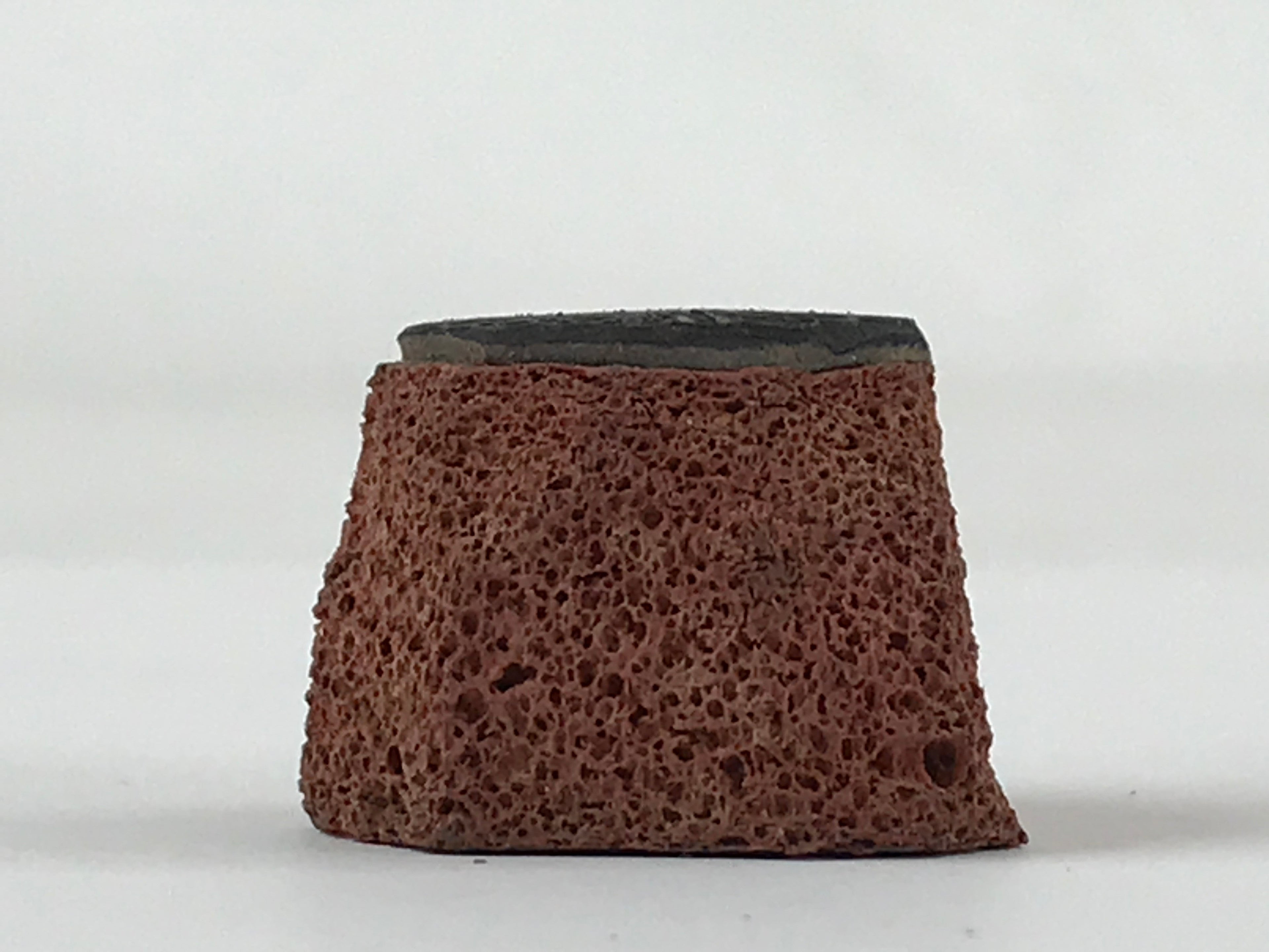 Japanese Rubber Stamp Flower Vtg Round Sponge Base Stationary HS190