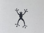 Japanese Rubber Stamp Frog Jumping Vtg Sponge Base Stationary Animal HS243