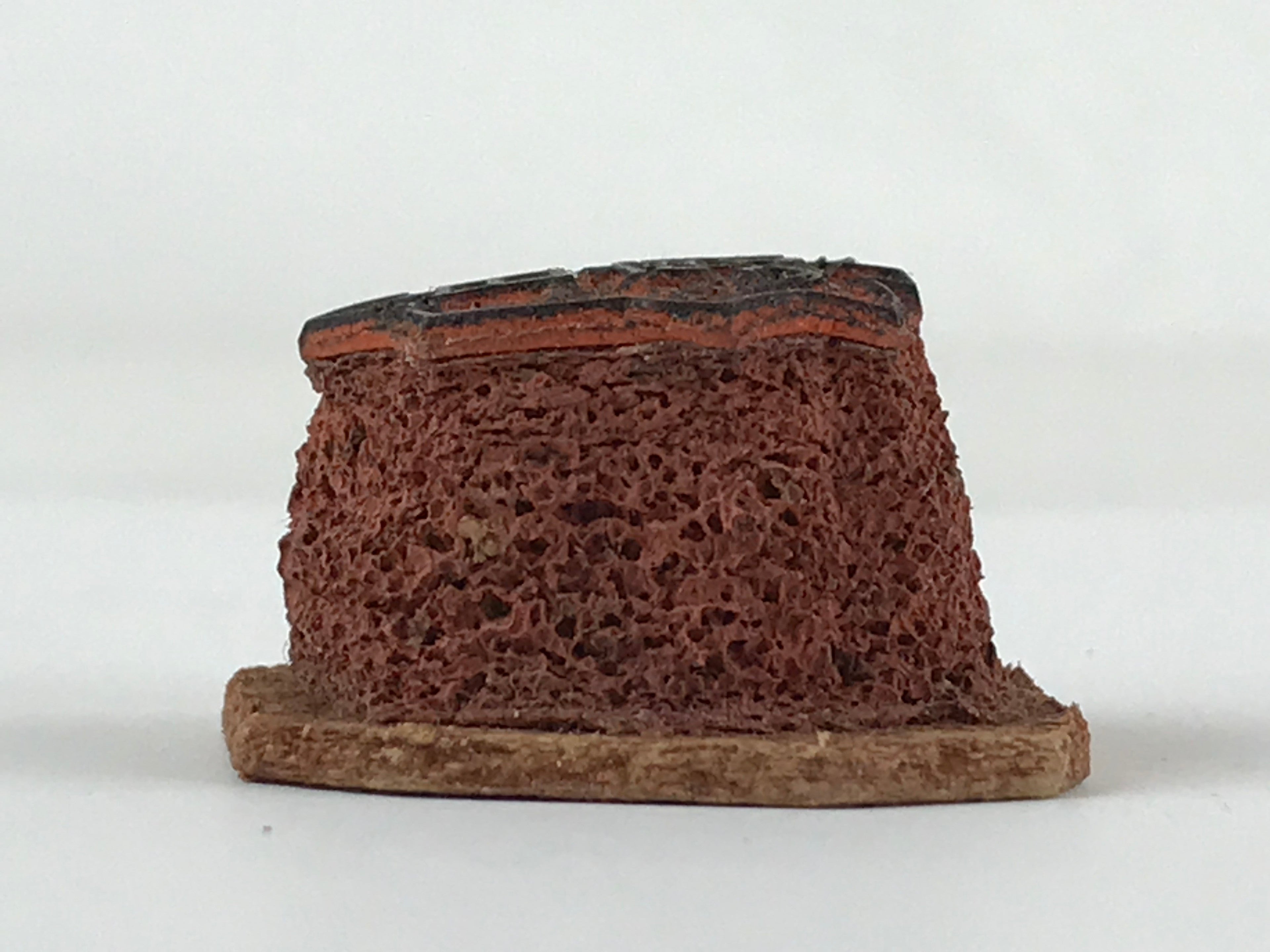 Japanese Rubber Stamp Hakushika Vtg Kanji Floral Sponge Base Stationary HS208