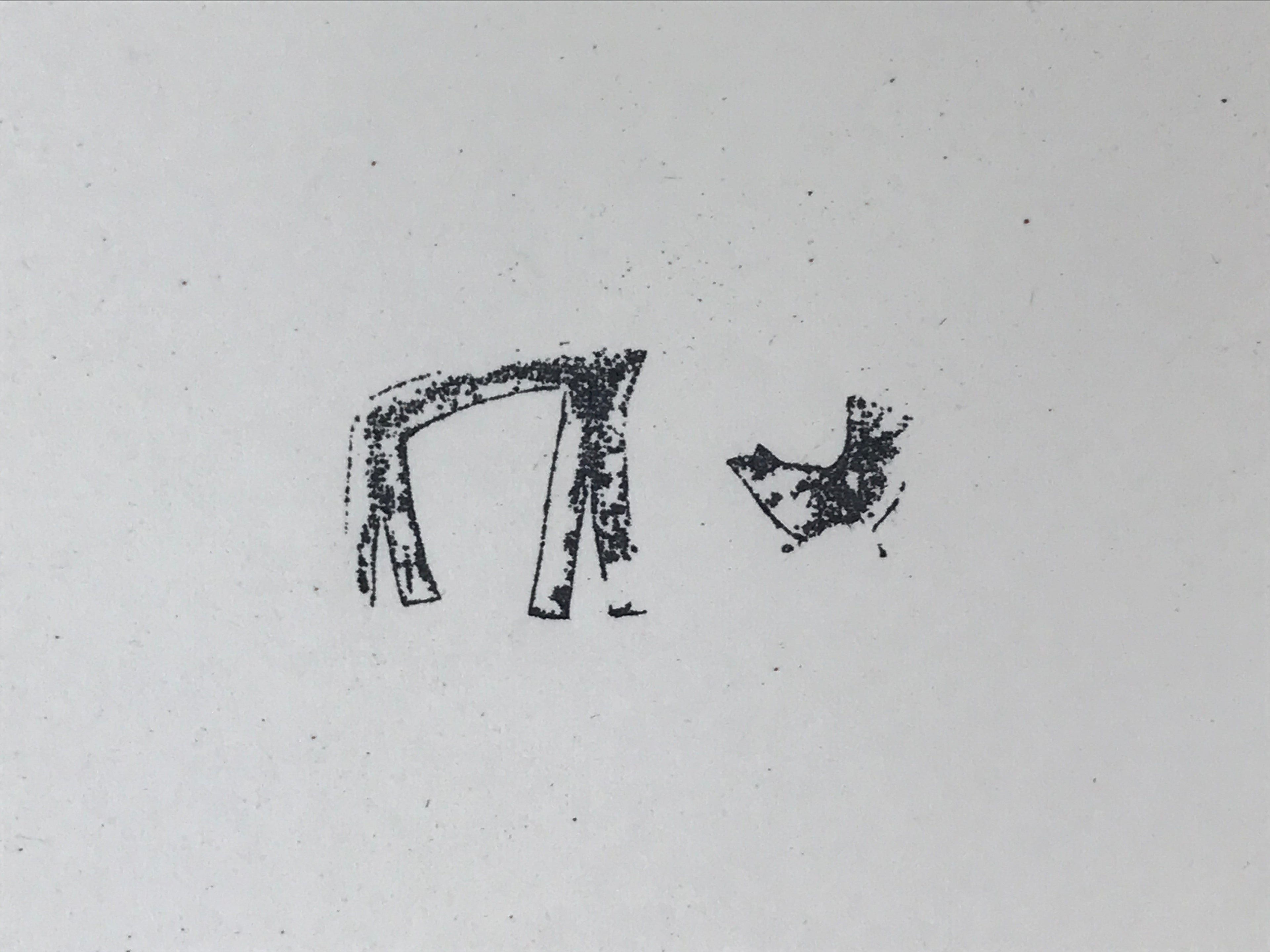 Japanese Rubber Stamp Horse Body And Head Vtg Sponge Base Stationary HS272