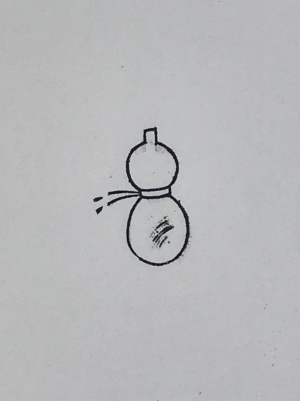 Japanese Rubber Stamp Hyotan Natural Gourd Vtg Sponge Base Stationary HS201