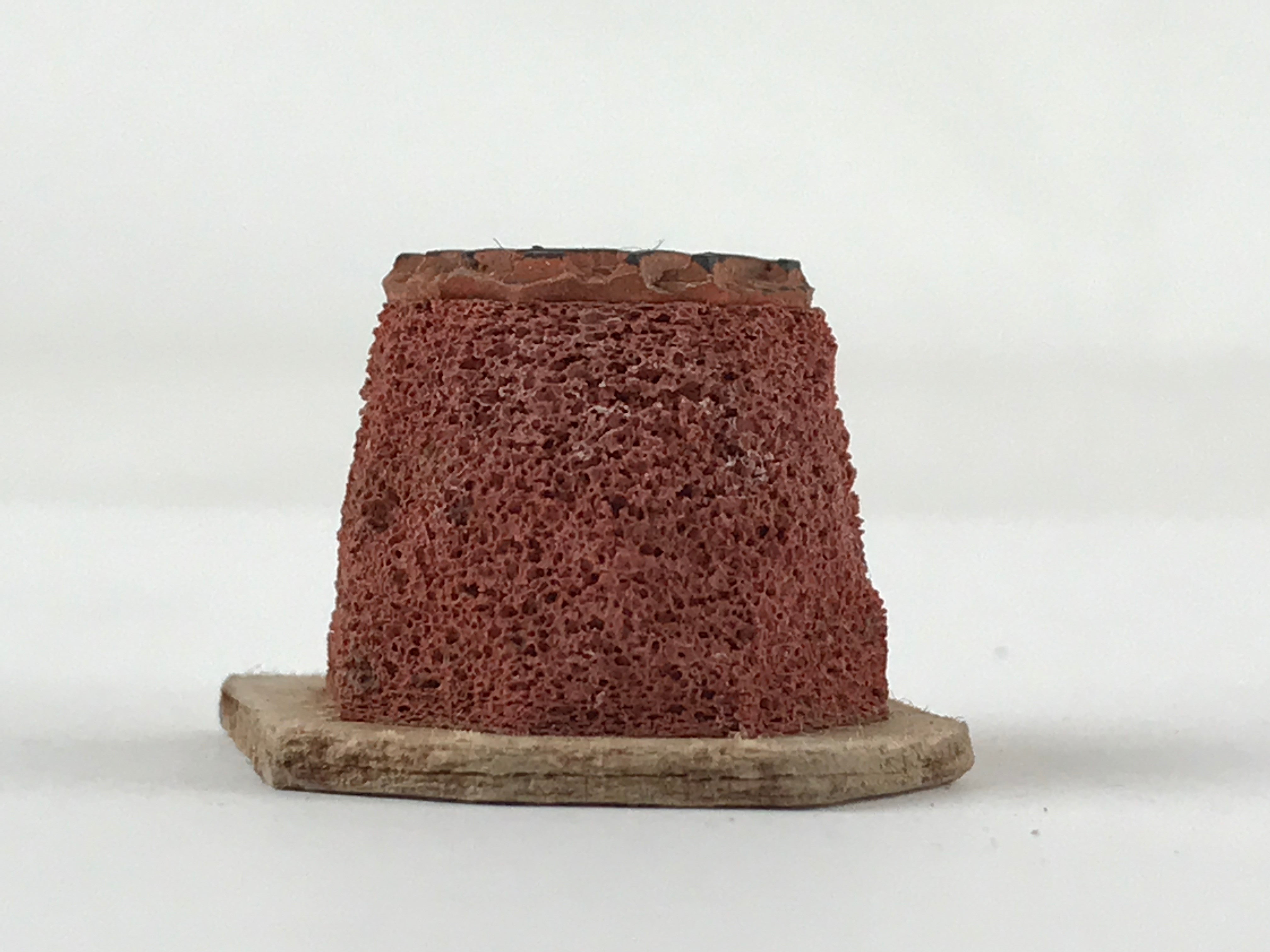 Japanese Rubber Stamp Kanji Round Vtg Small Sponge Base Stationary HS214