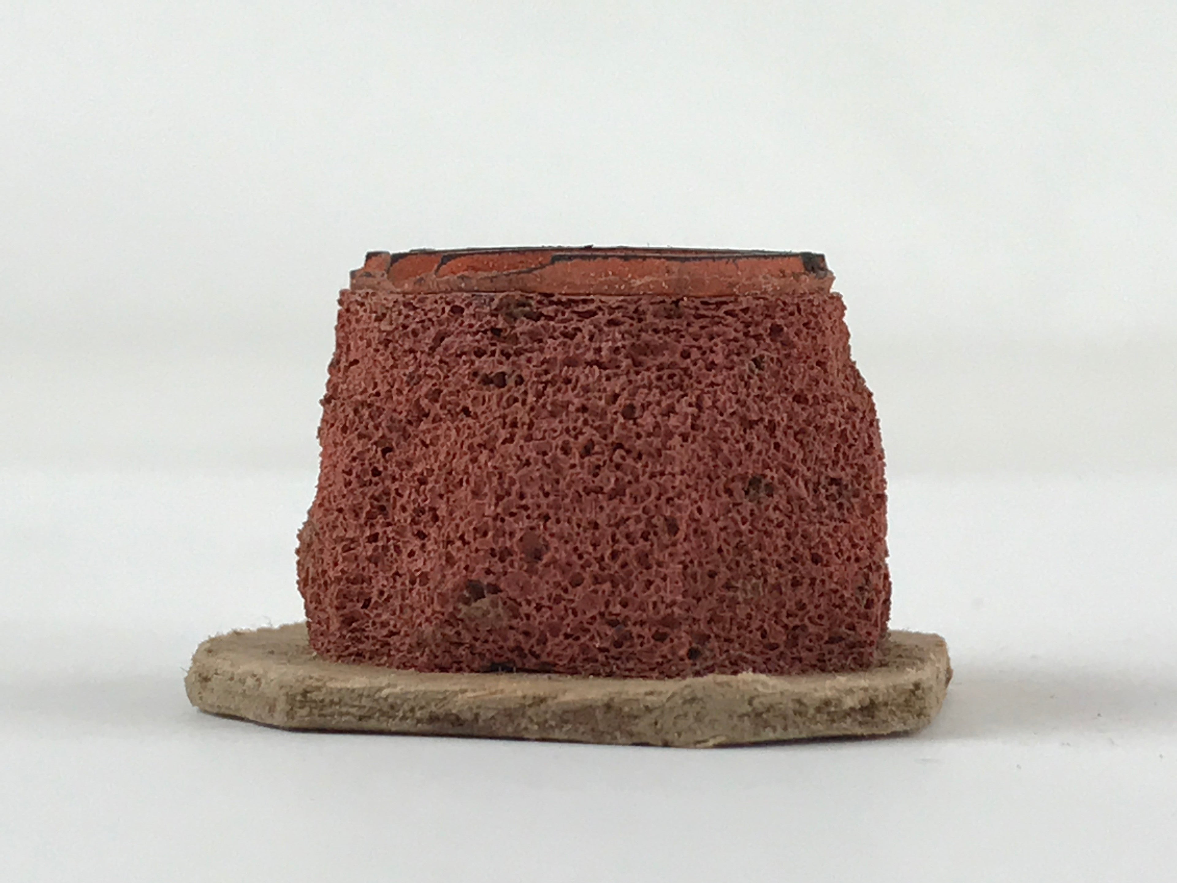 Japanese Rubber Stamp Kanji Round Vtg Sponge Base Stationary HS213