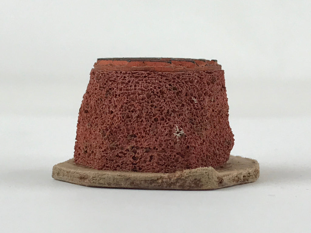 Japanese Rubber Stamp Kanji Round Vtg Sponge Base Stationary HS213