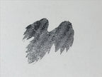 Japanese Rubber Stamp Leaf Vtg Black Floral Sponge Base Stationary HS265